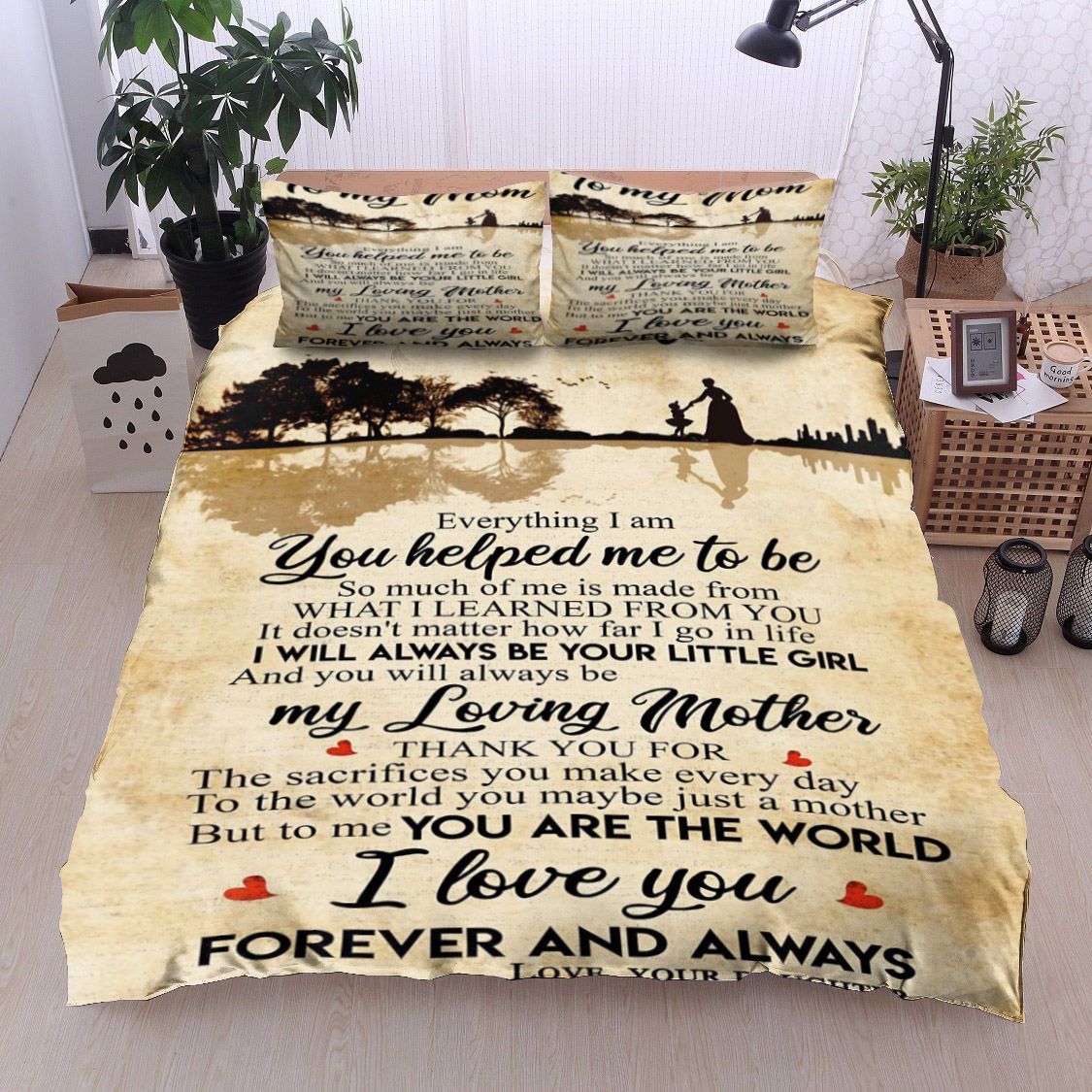 Family To My Mom Love Your Daughter Bedding Set