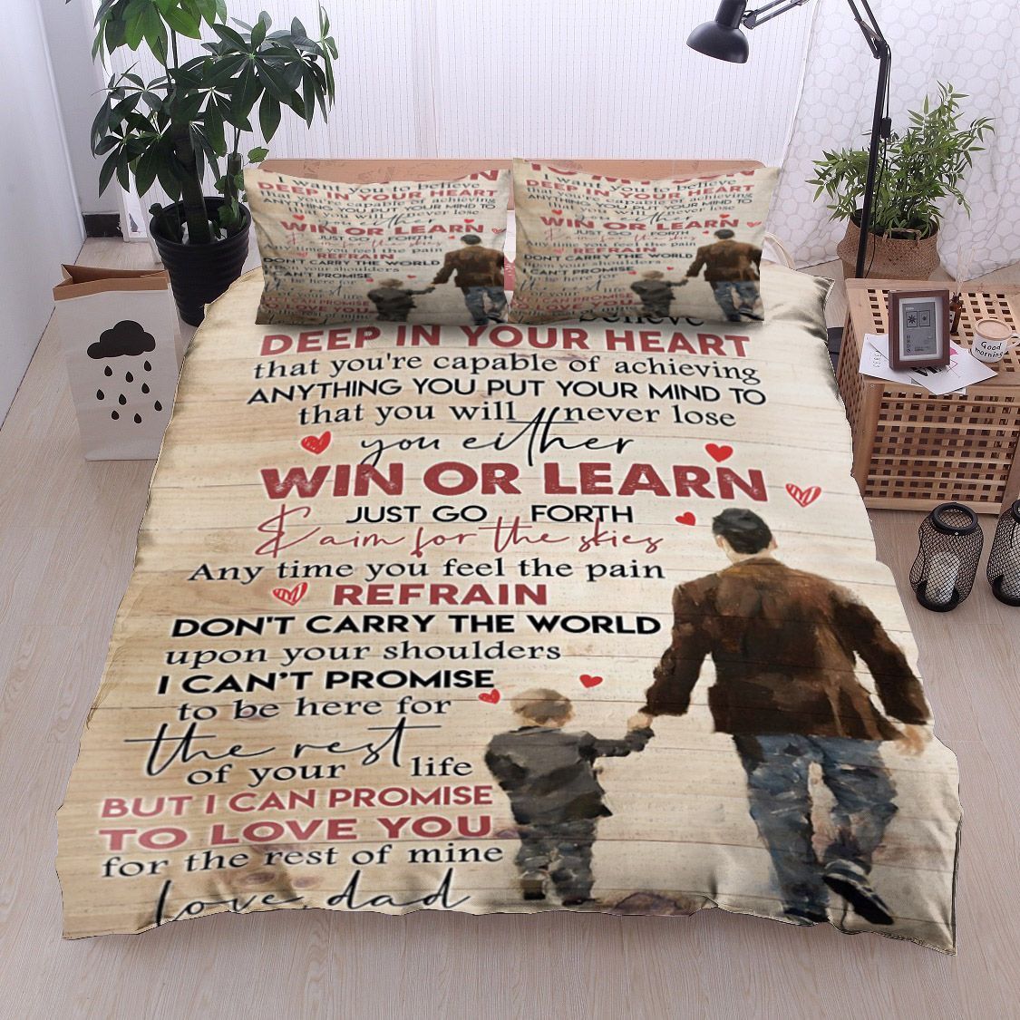 Family To My Son From Dad Bedding Set