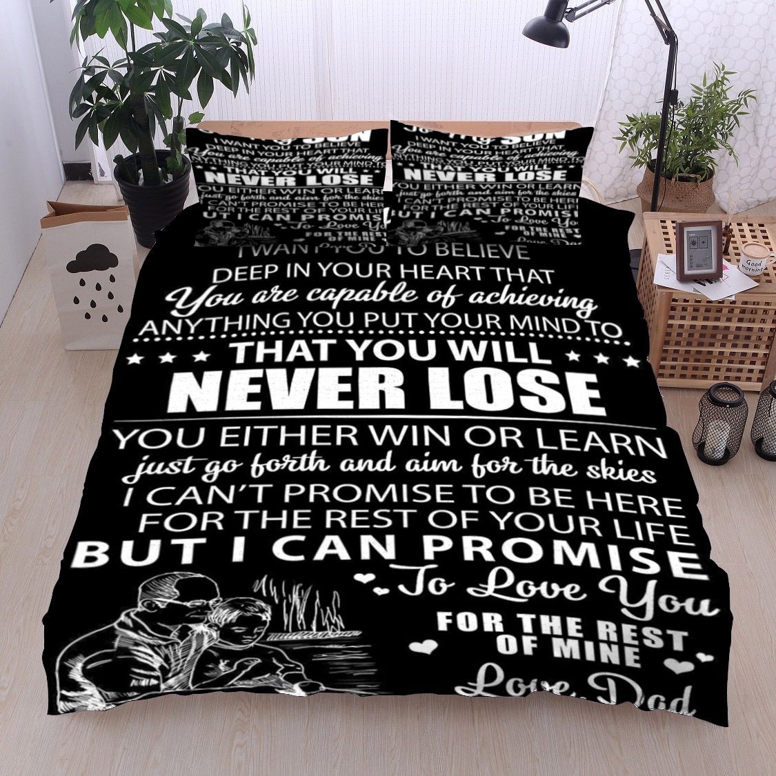 Family To My Son From Dad Bedding Set
