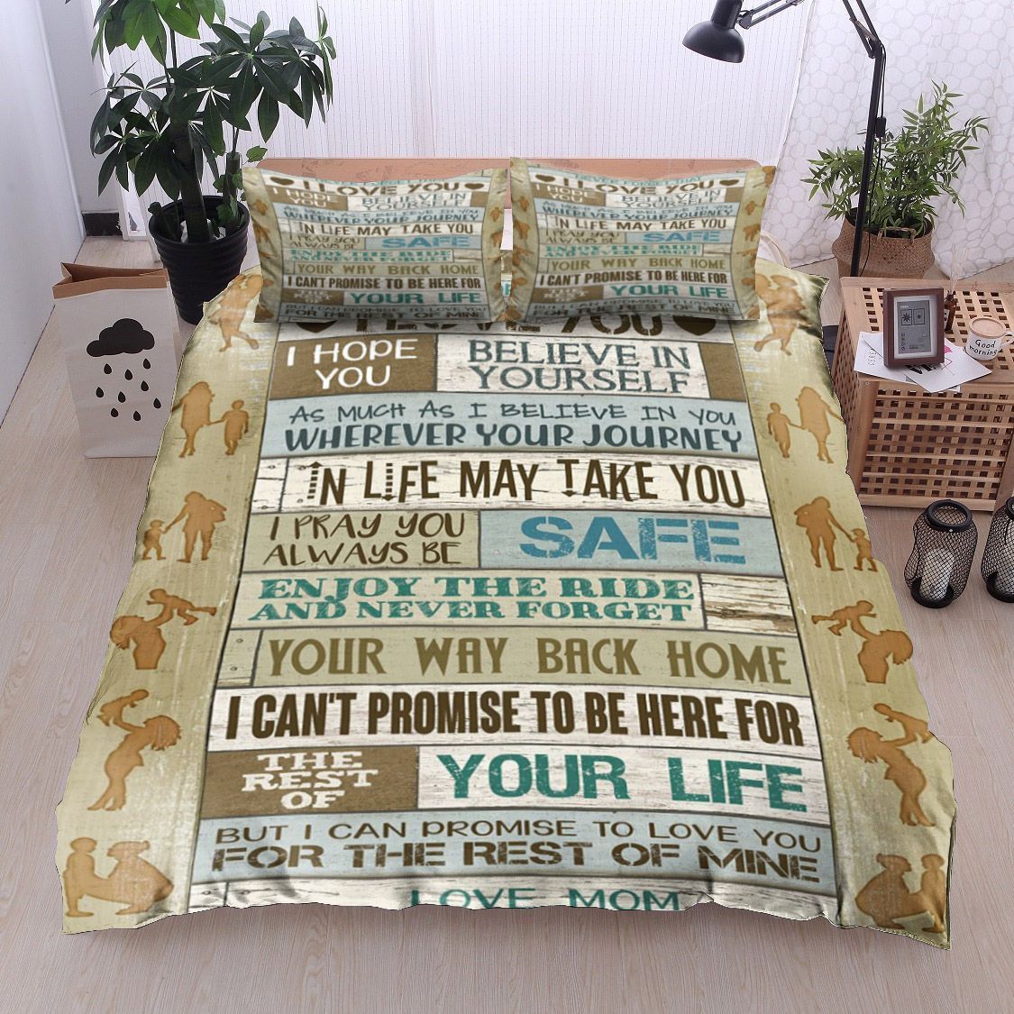 Family To My Son From Mom Bedding Set