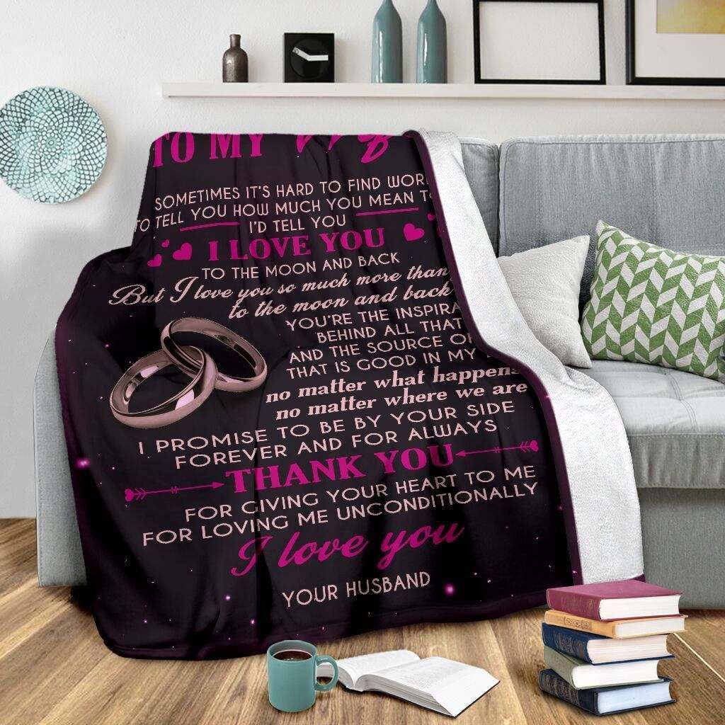 Family – To My Wife Thank You Fleece Blanket