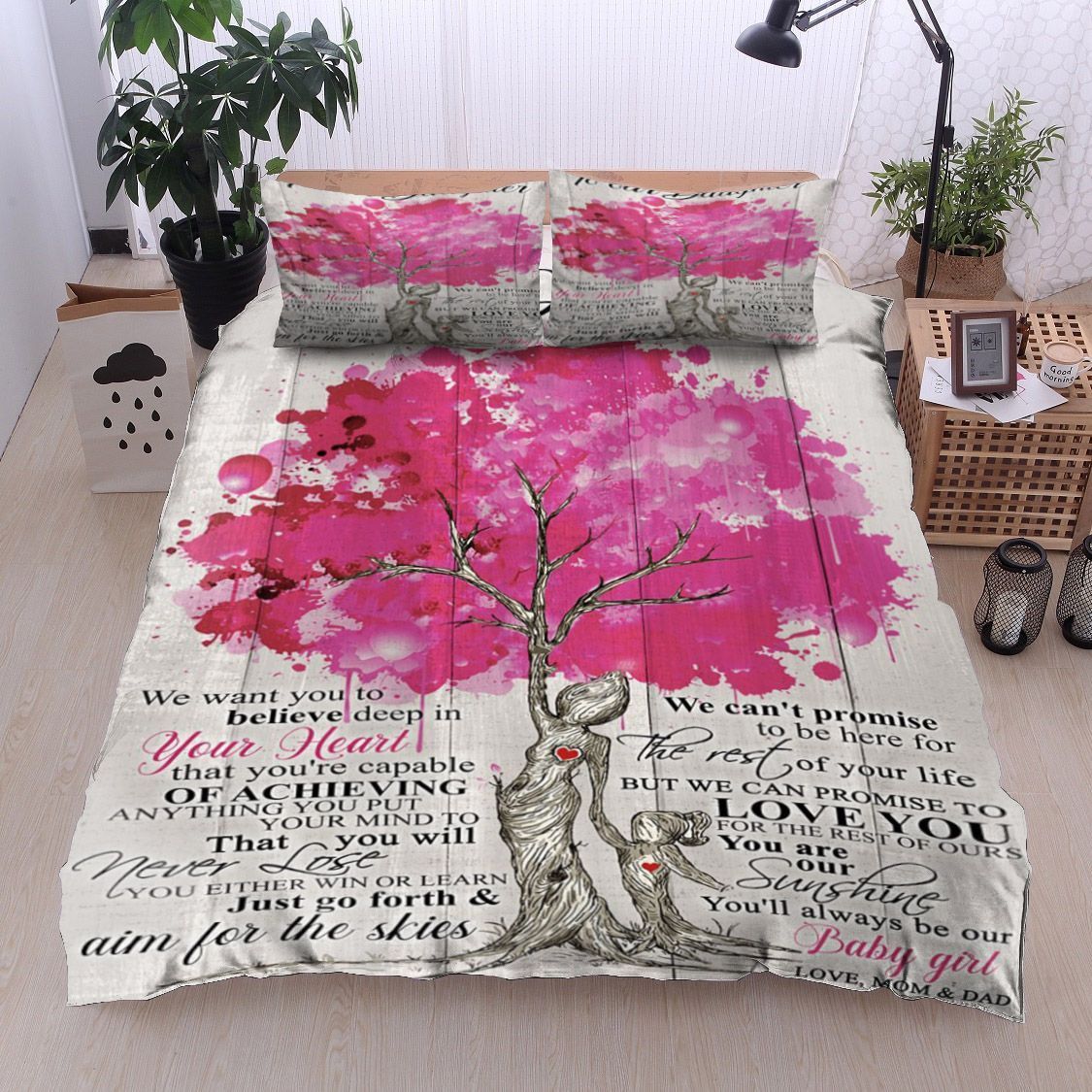 Family To Our Daughter Your Mom Bedding Set