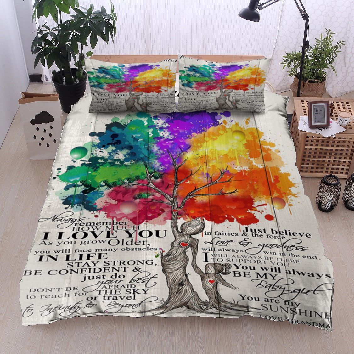Family Tree To My Granddaughter Love Grandma Bedding Set
