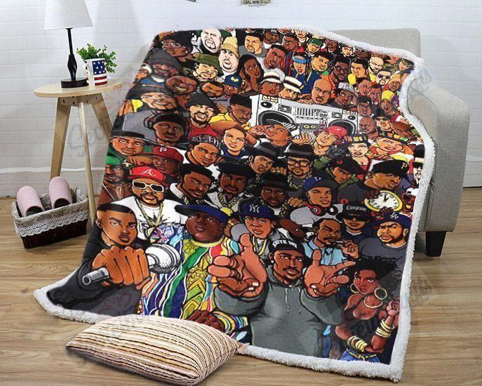 Famous Black Rapper Fleece Blanket