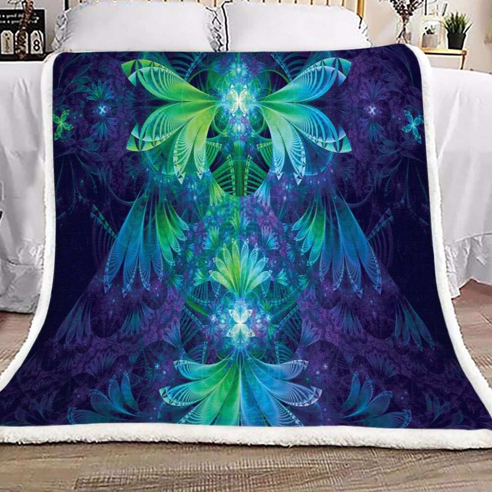 Fantasy Butterfly Sherpa Fleece Blanket