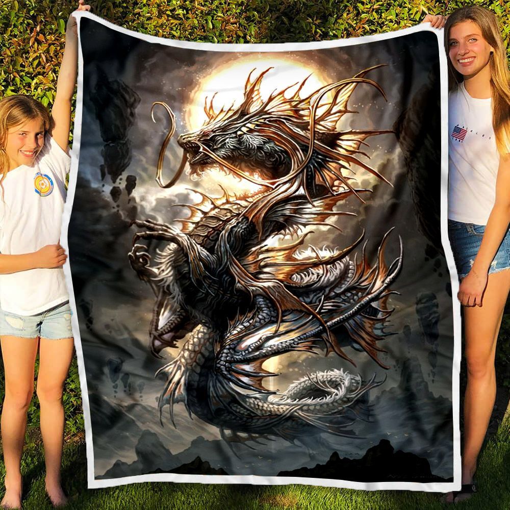Fantasy Dragon Sherpa Fleece Blanket