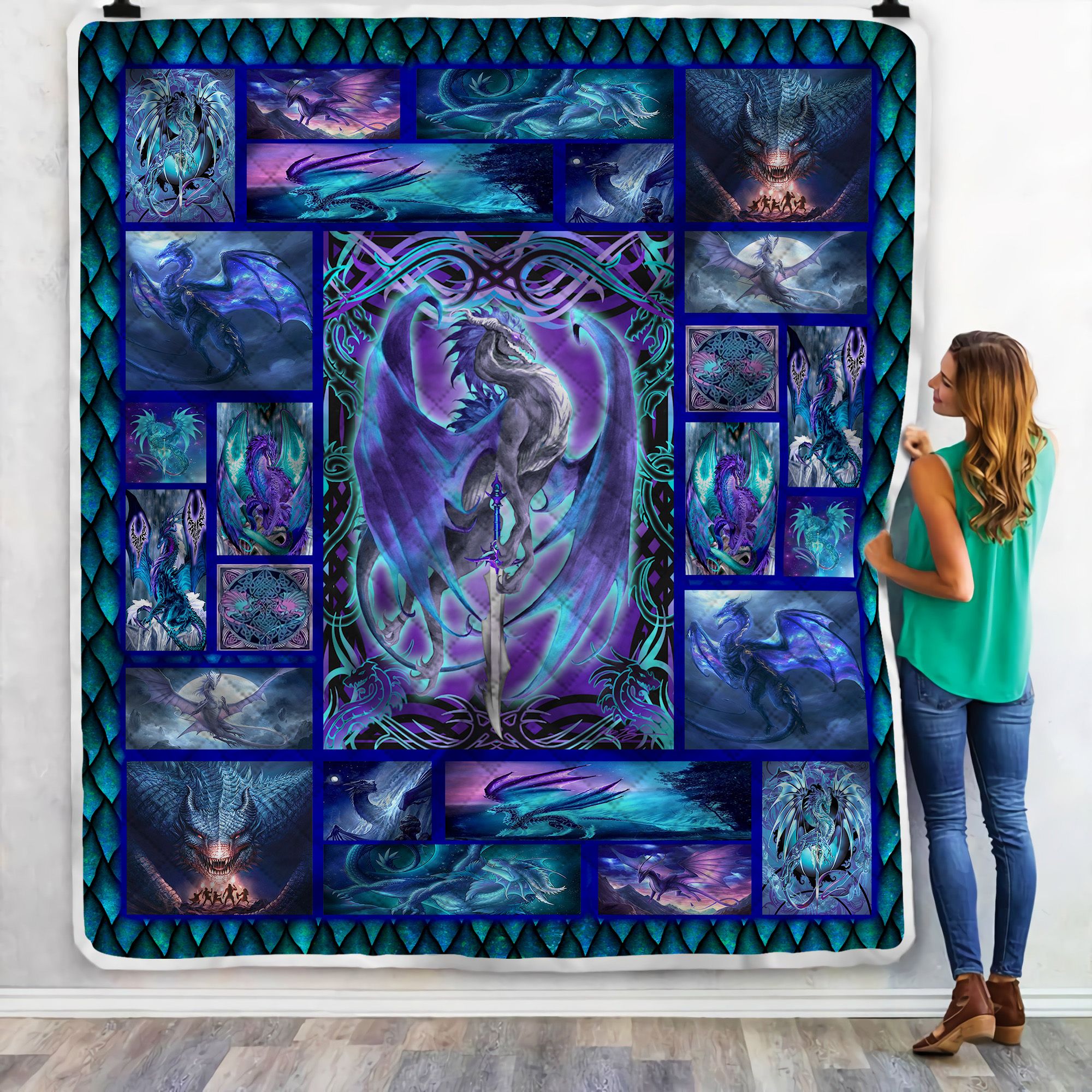Fantasy Dragon Fleece Blanket