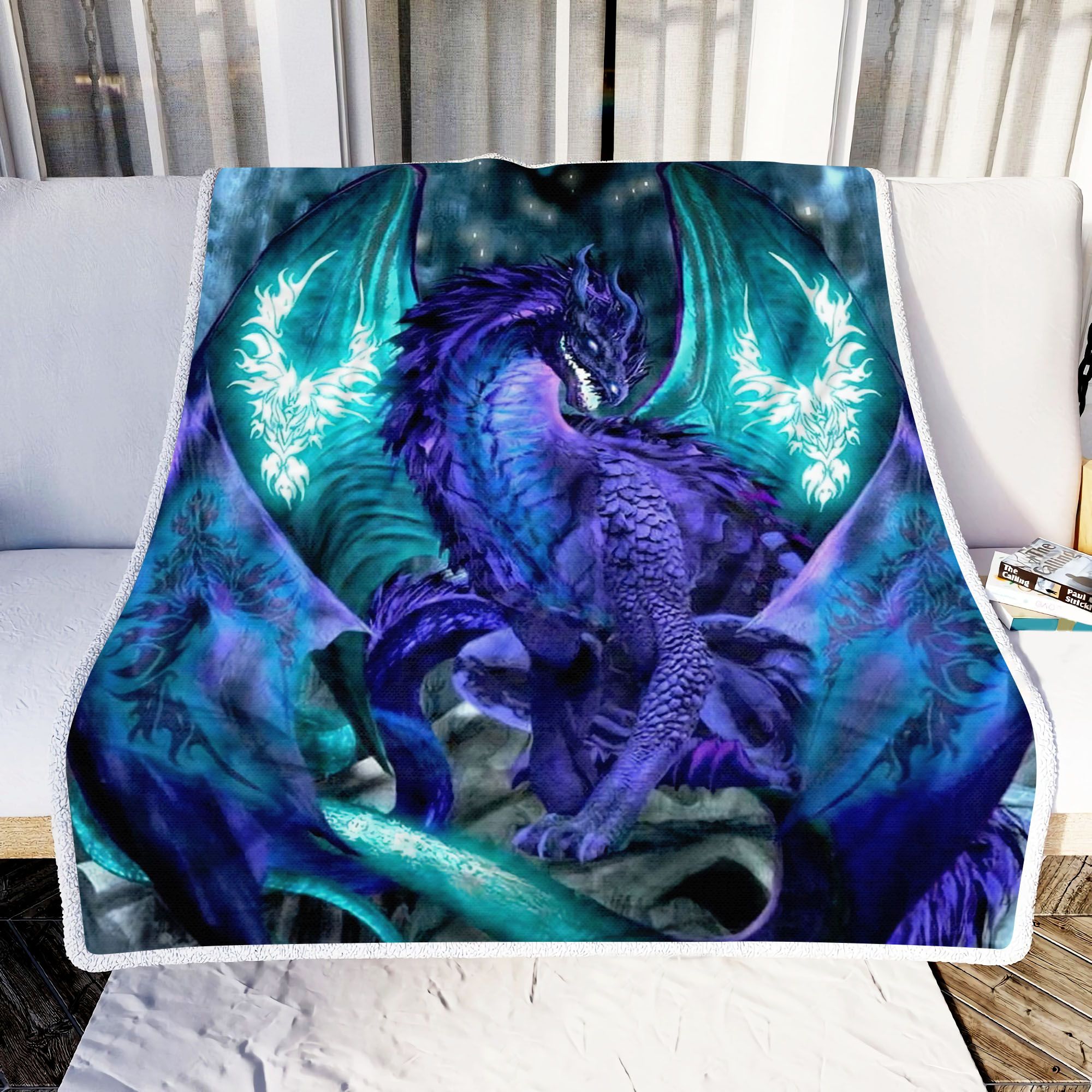 Fantasy Dragon Fleece Blanket