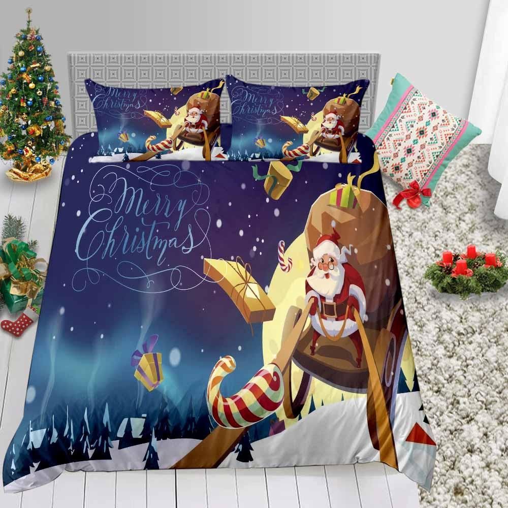 Fantasy Night Santa Bedding Set
