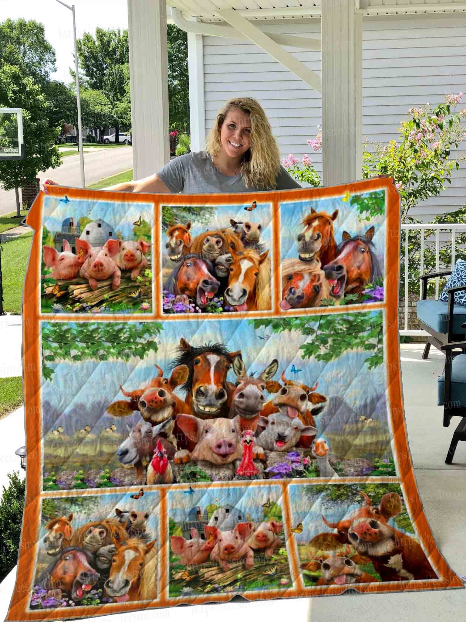 Farm Animal LD0310008CL Quilt Blanket