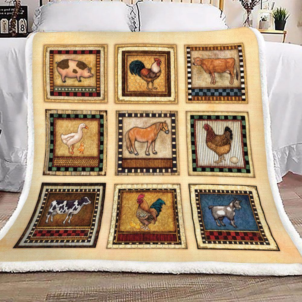 Farm Animal Sherpa Fleece