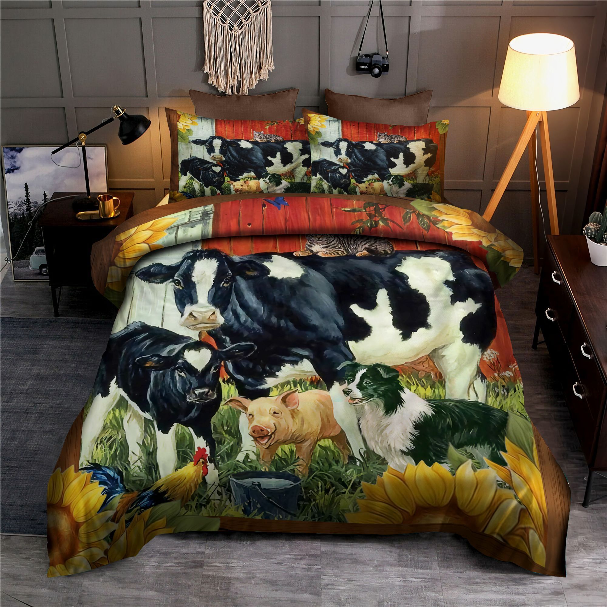 Farm Animals Art Bedding Set
