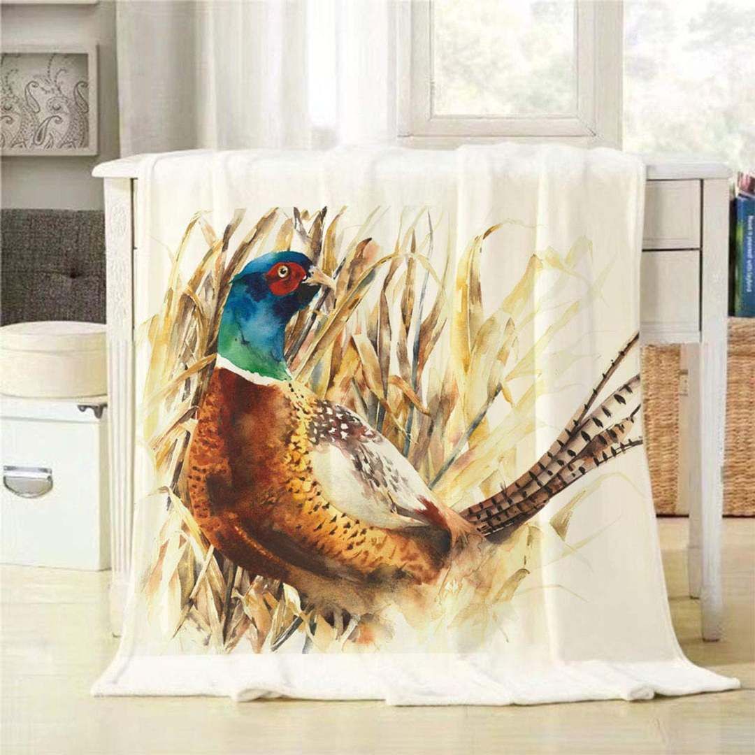 Farm Bird Sherpa Fleece Blanket