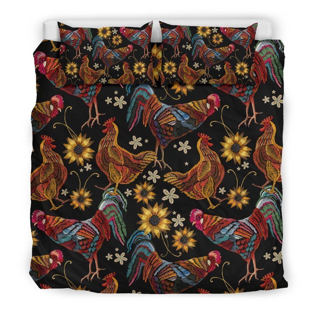 Farm Chicken Hen Flower Comfortable Bedding Set
