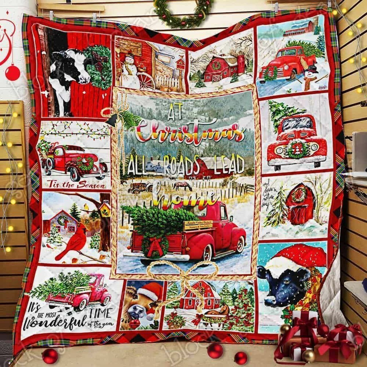 Farm Christmas DAC141101 Quilt Blanket