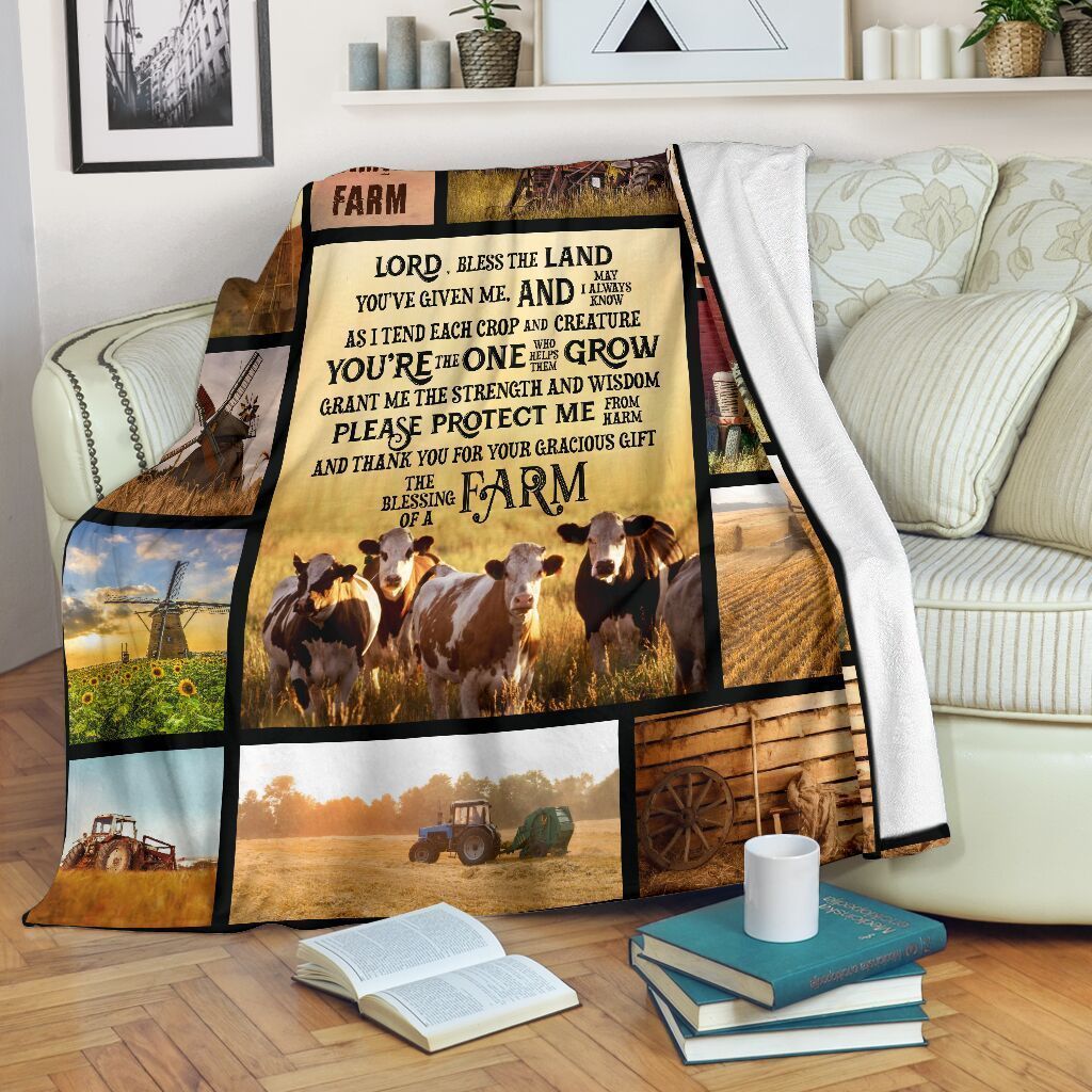 Farm Cow Sherpa Fleece Blanket