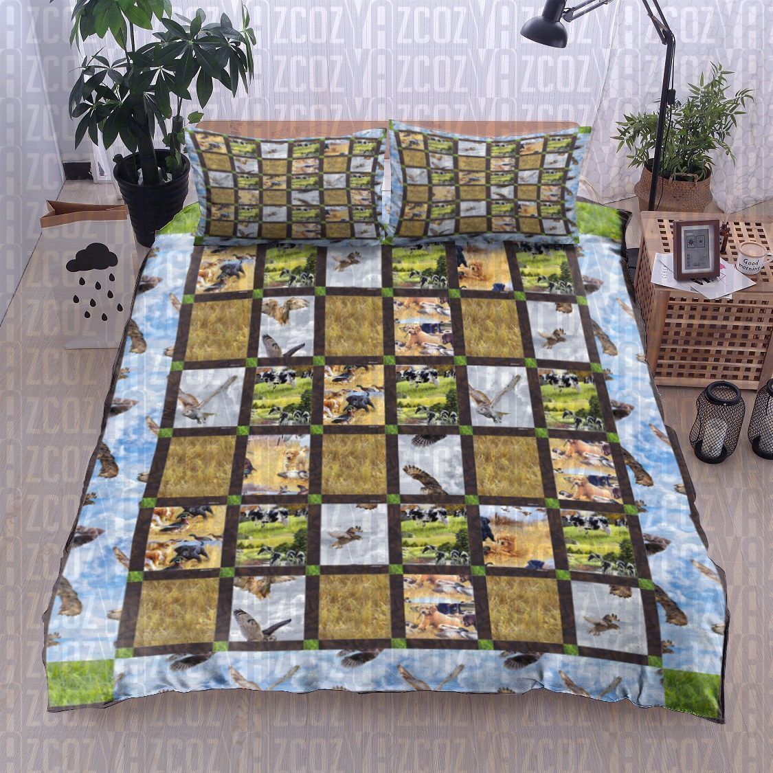 Farm Cow Eagle Bedding Set