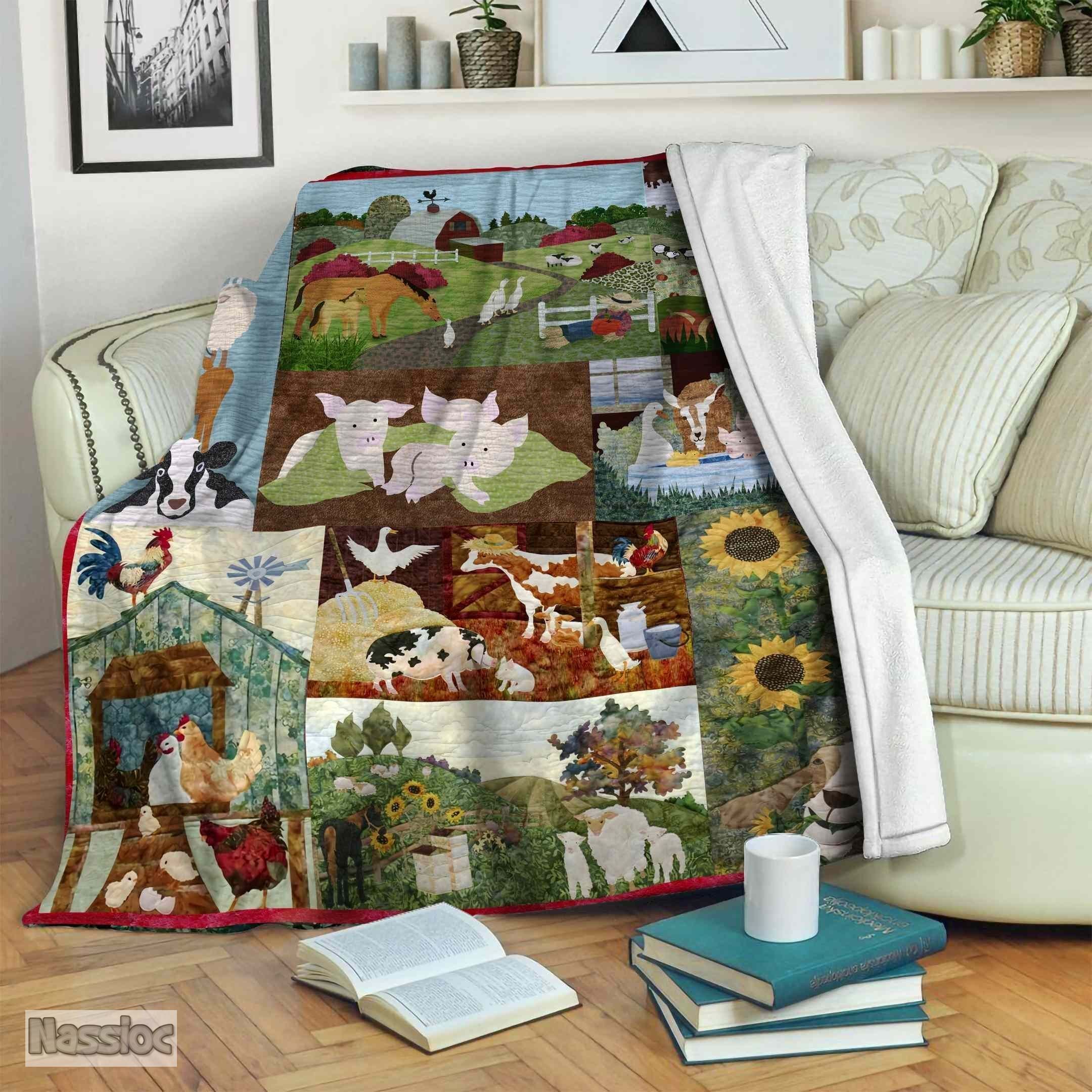 Farm Fleece Blanket