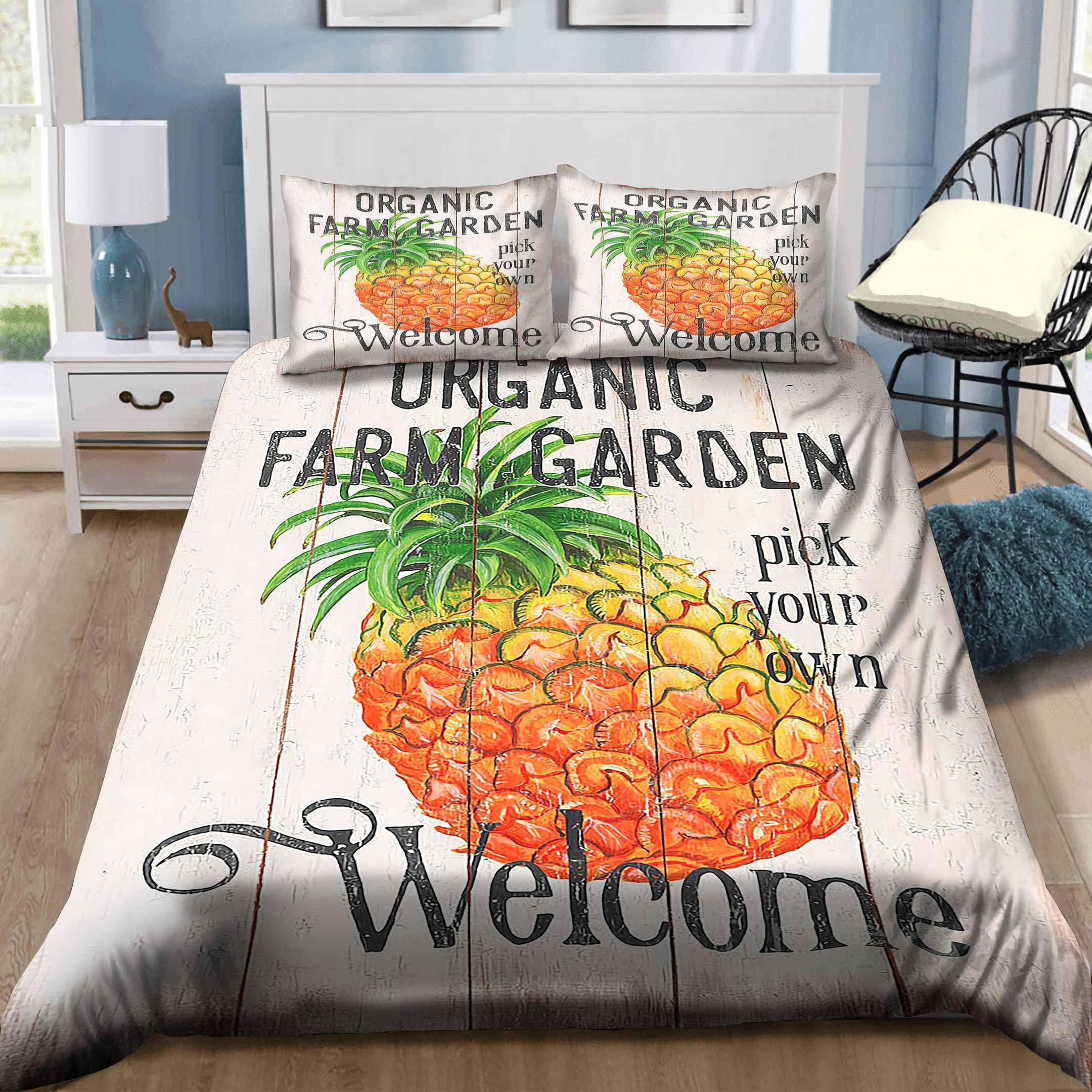 Farm Garden Pineapple Bedding Set