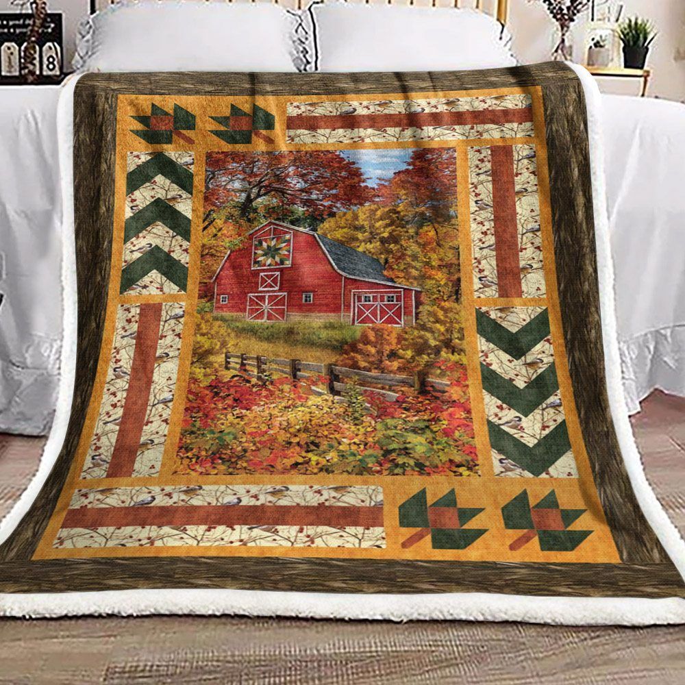 Farm Sherpa Fleece Blanket