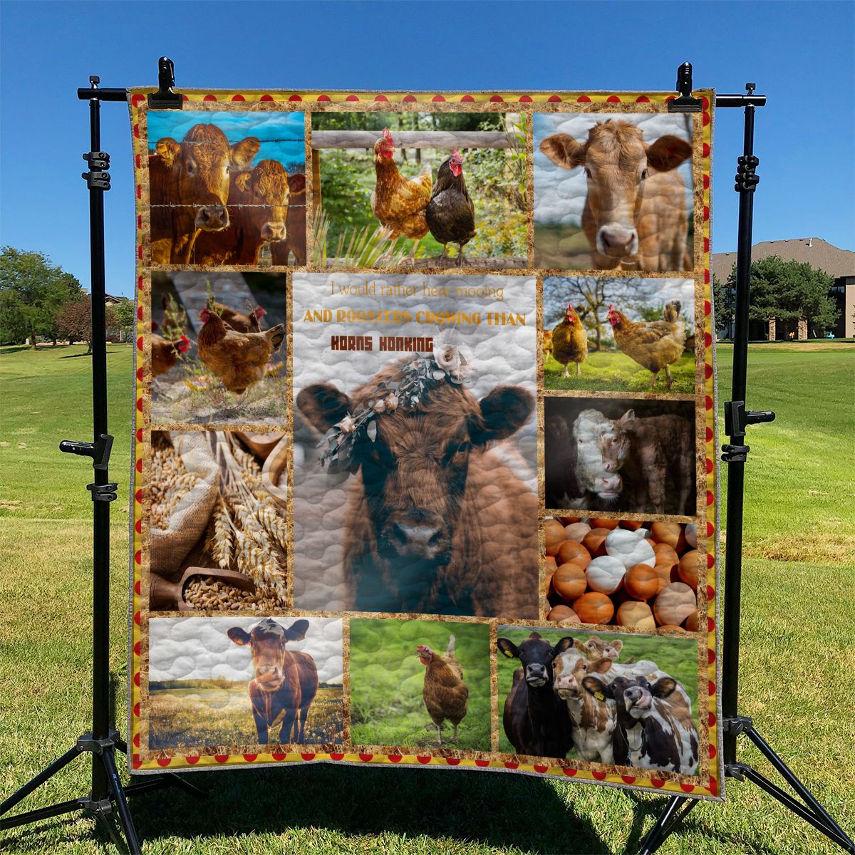 Farm Life Cow And Chicken NI1501007YA Quilt Blanket