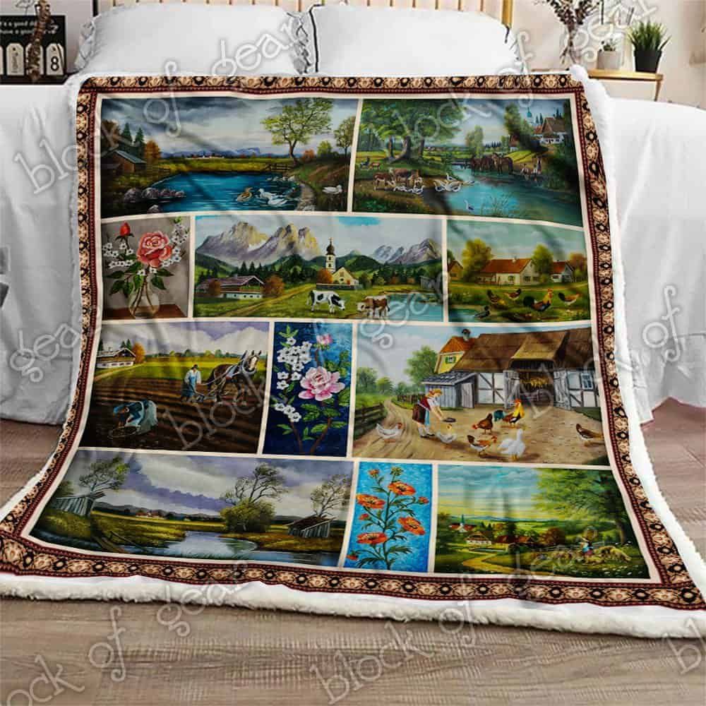Farm Life Fleece Blanket