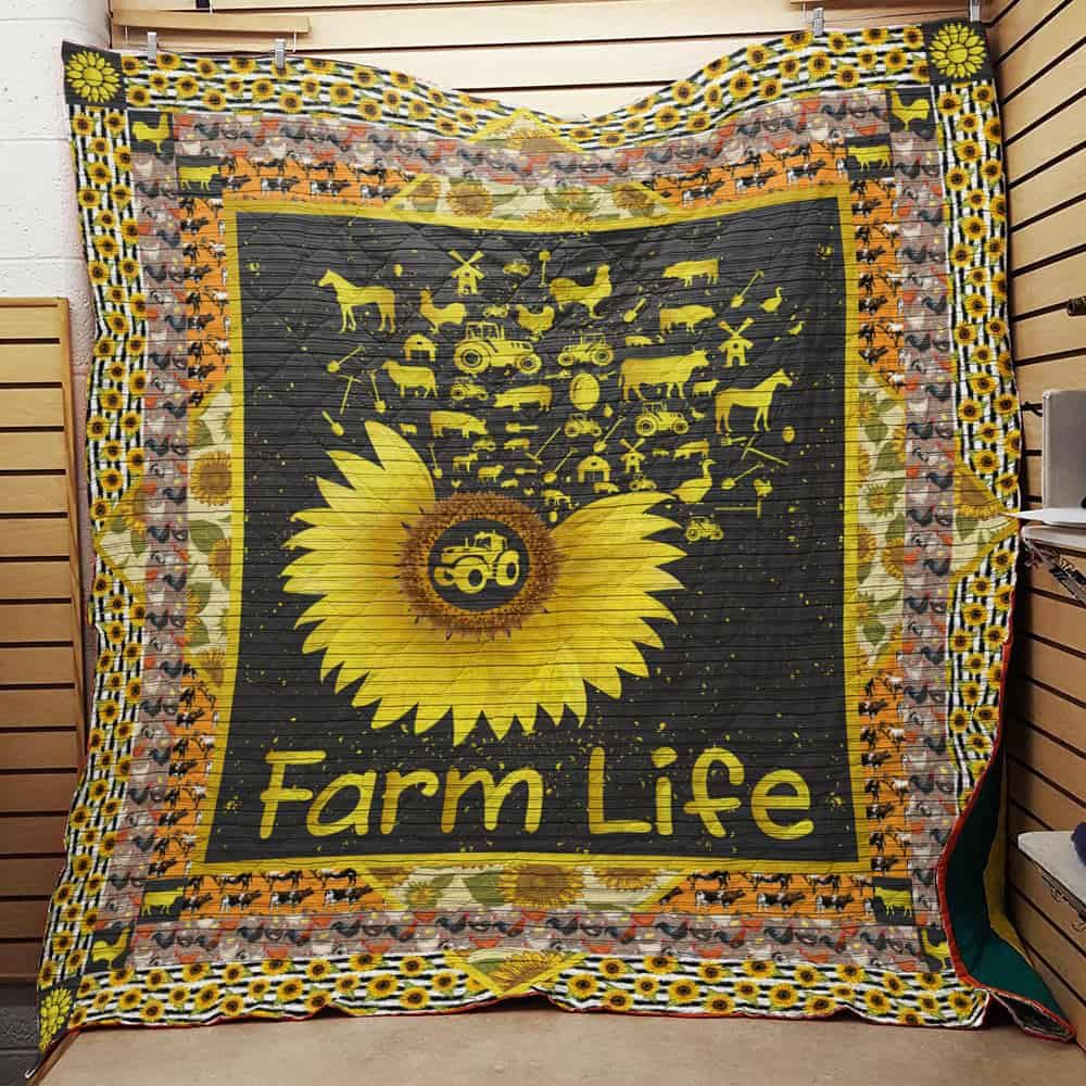 Farm Sunflower CLA1610567Q Quilt Blanket