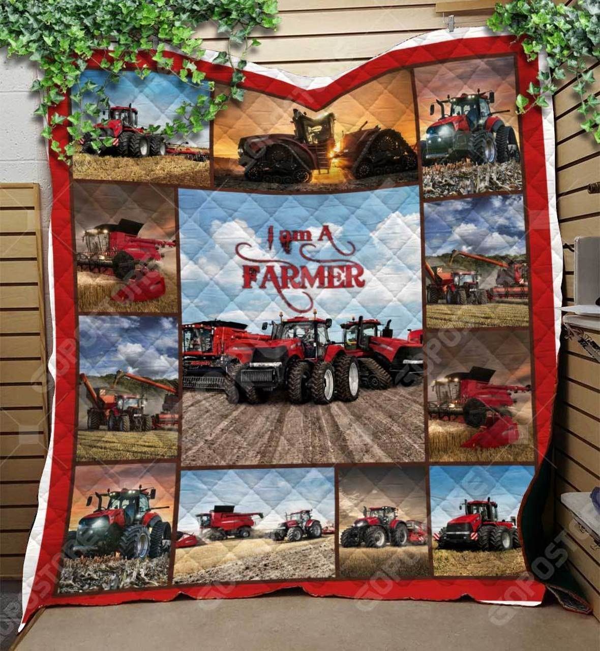 Farm Tractor I Am A Farmer GS-CL-DT0107 Quilt Blanket