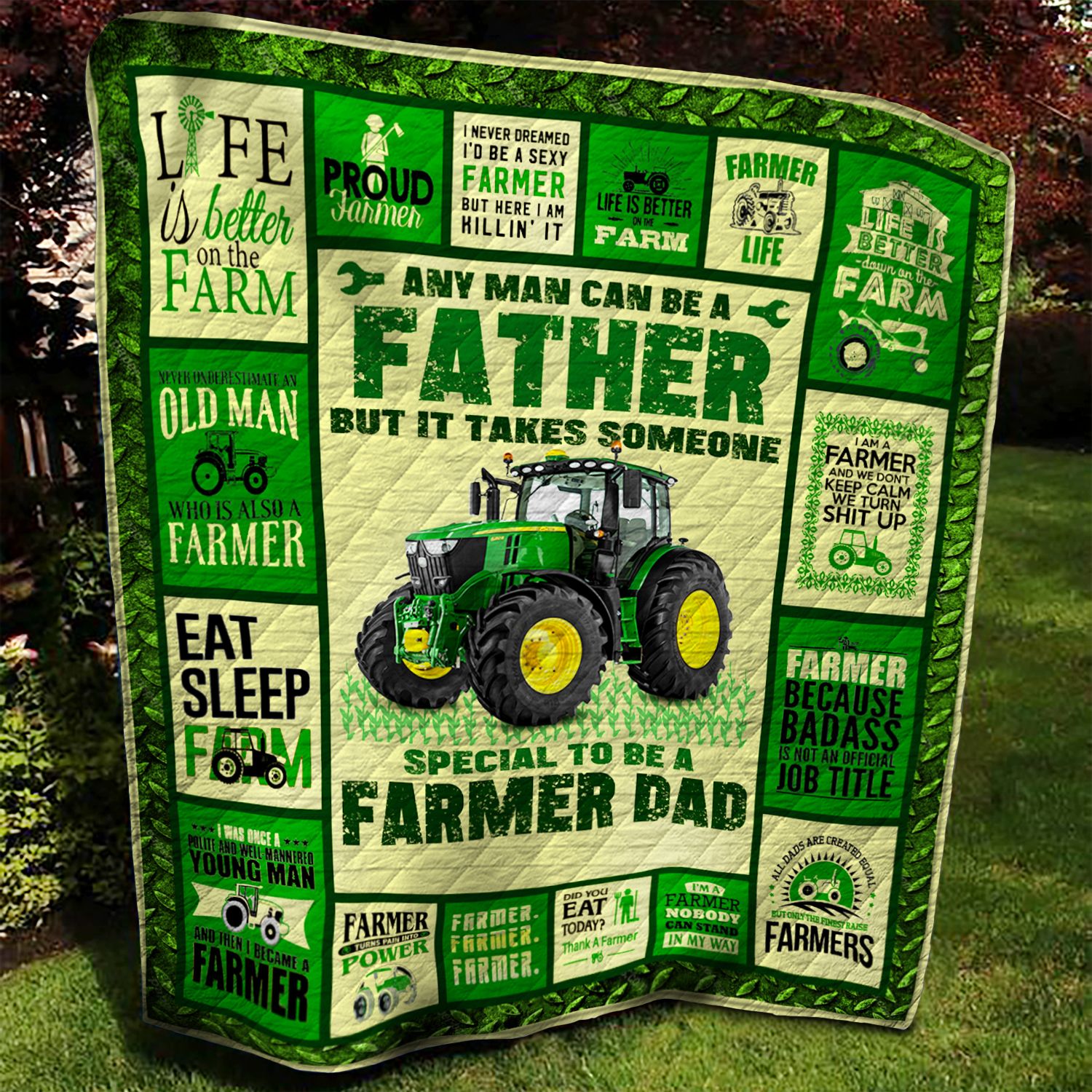 Farmer Dad BBB070915 Quilt Blanket