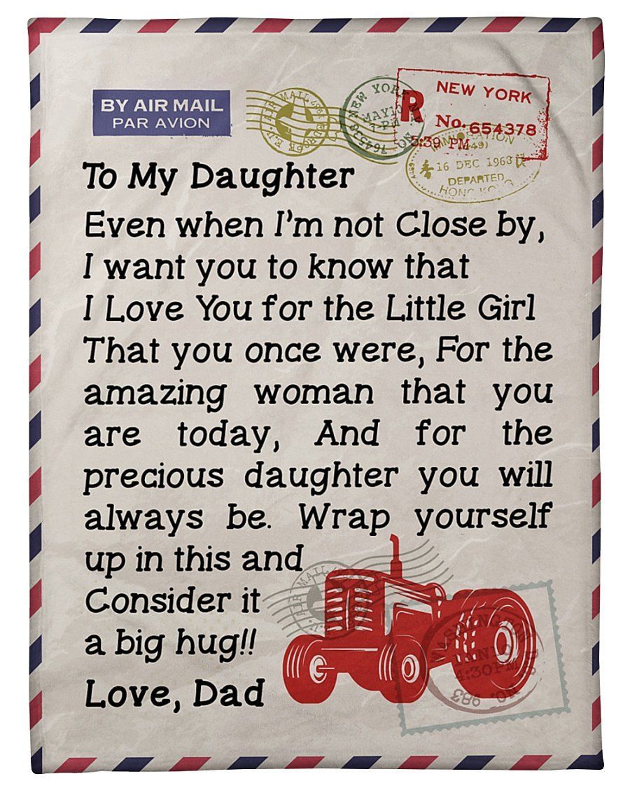 Farmer Dad To Daughter I Love You Fleece Blanket Fleece Blanket