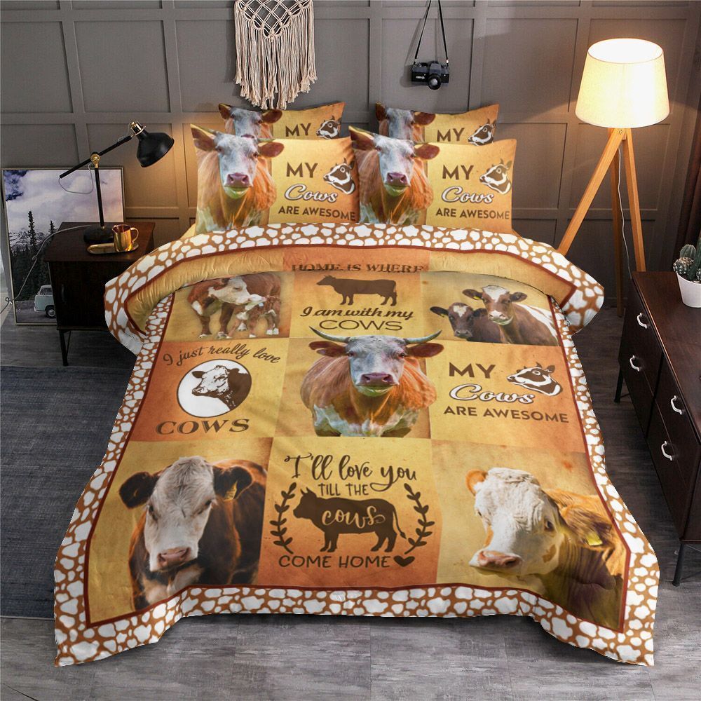 Farmer I Love My Cows Hereford Bedding Set