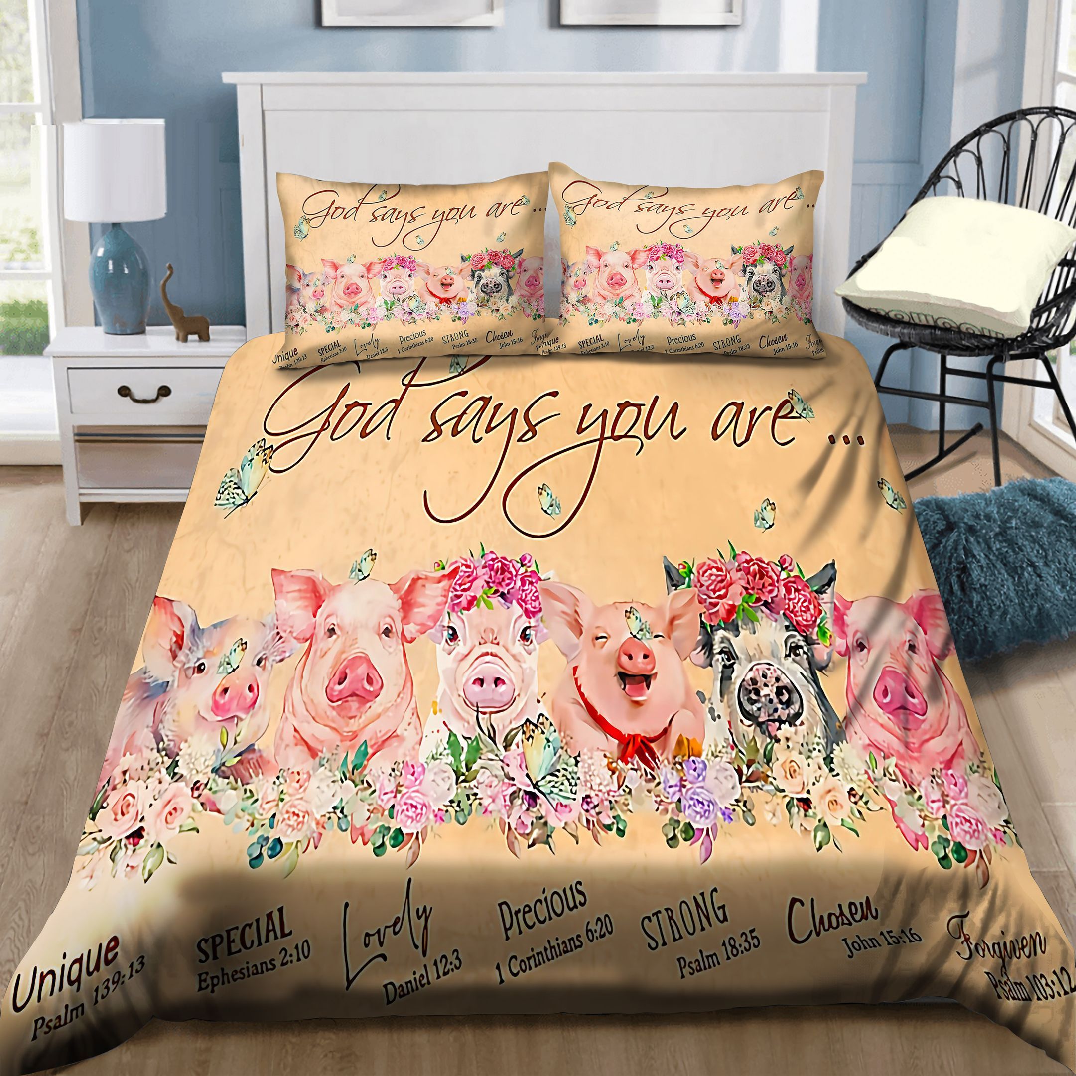 Farmer Pig God Says You Are Bedding Set