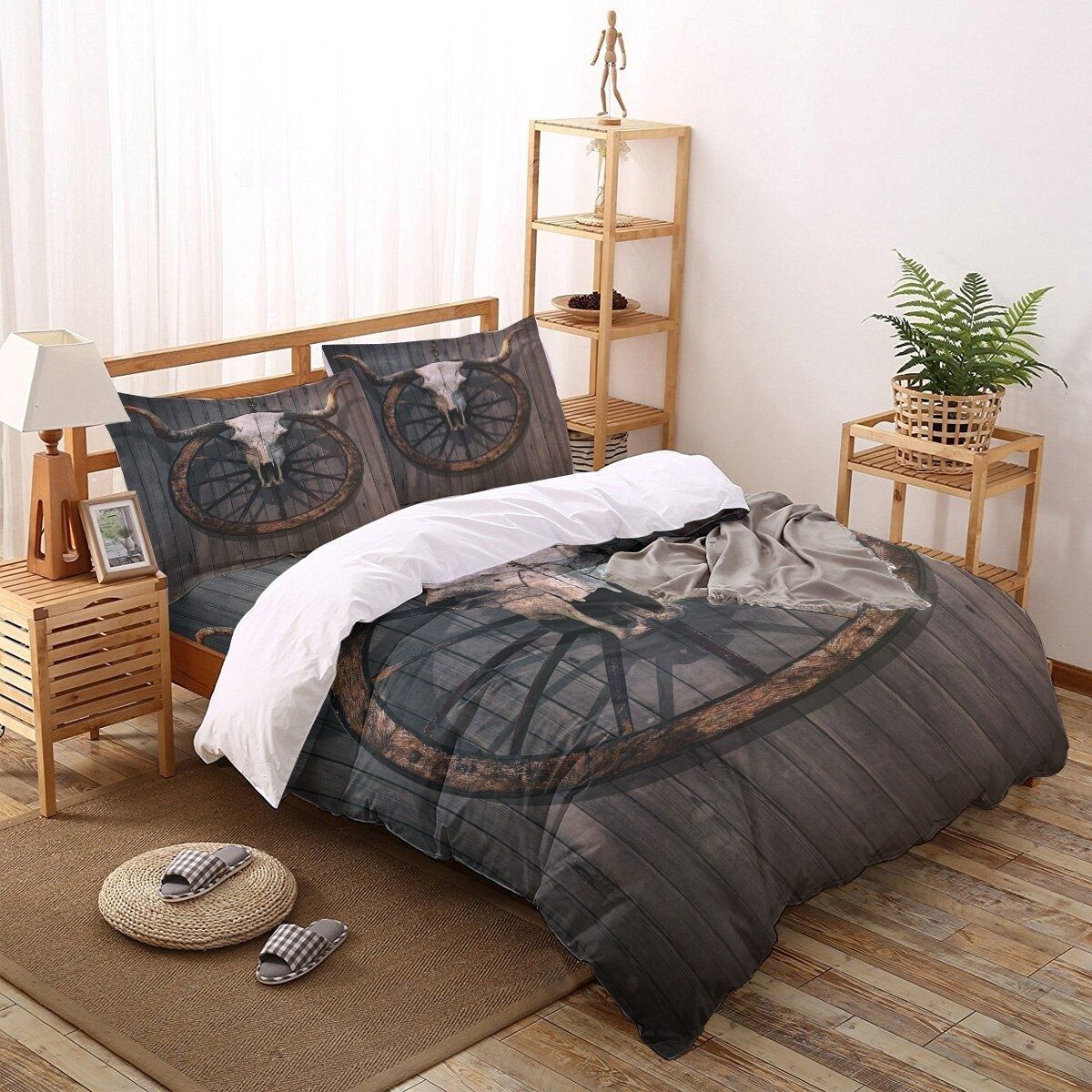 Farmhouse Wood Bedding Set
