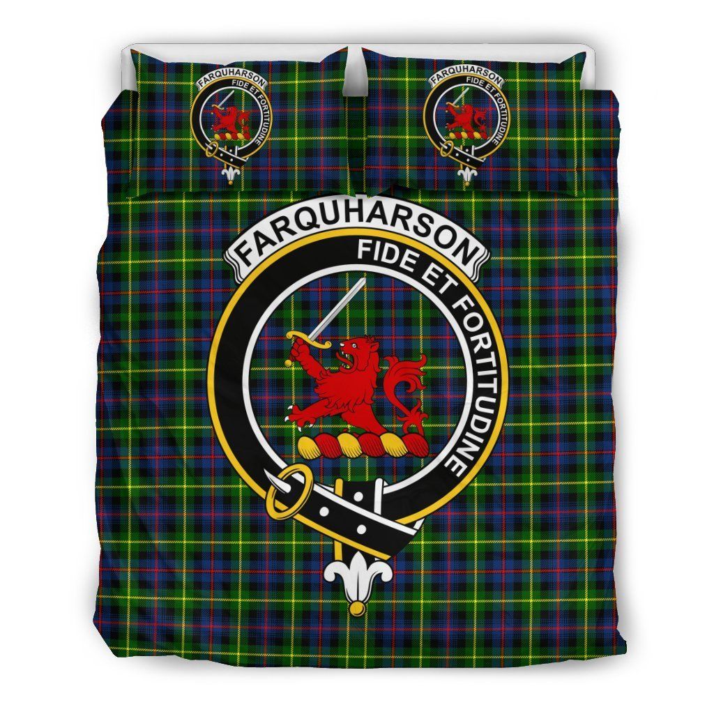 Farquharson Clan Badge Tartan Bedding Set