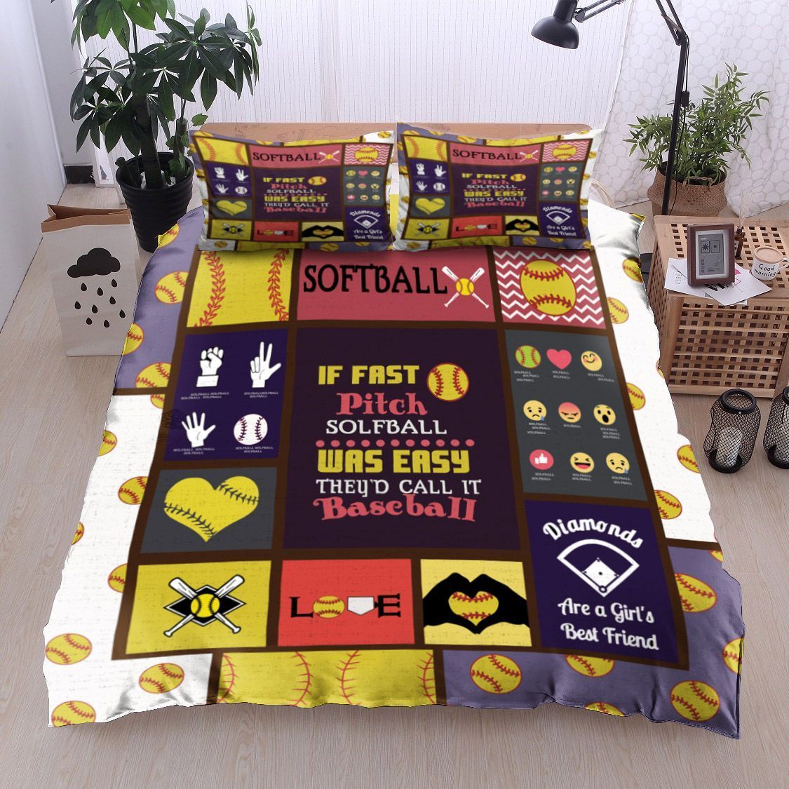 Fast Pitch Softball Bedding Set