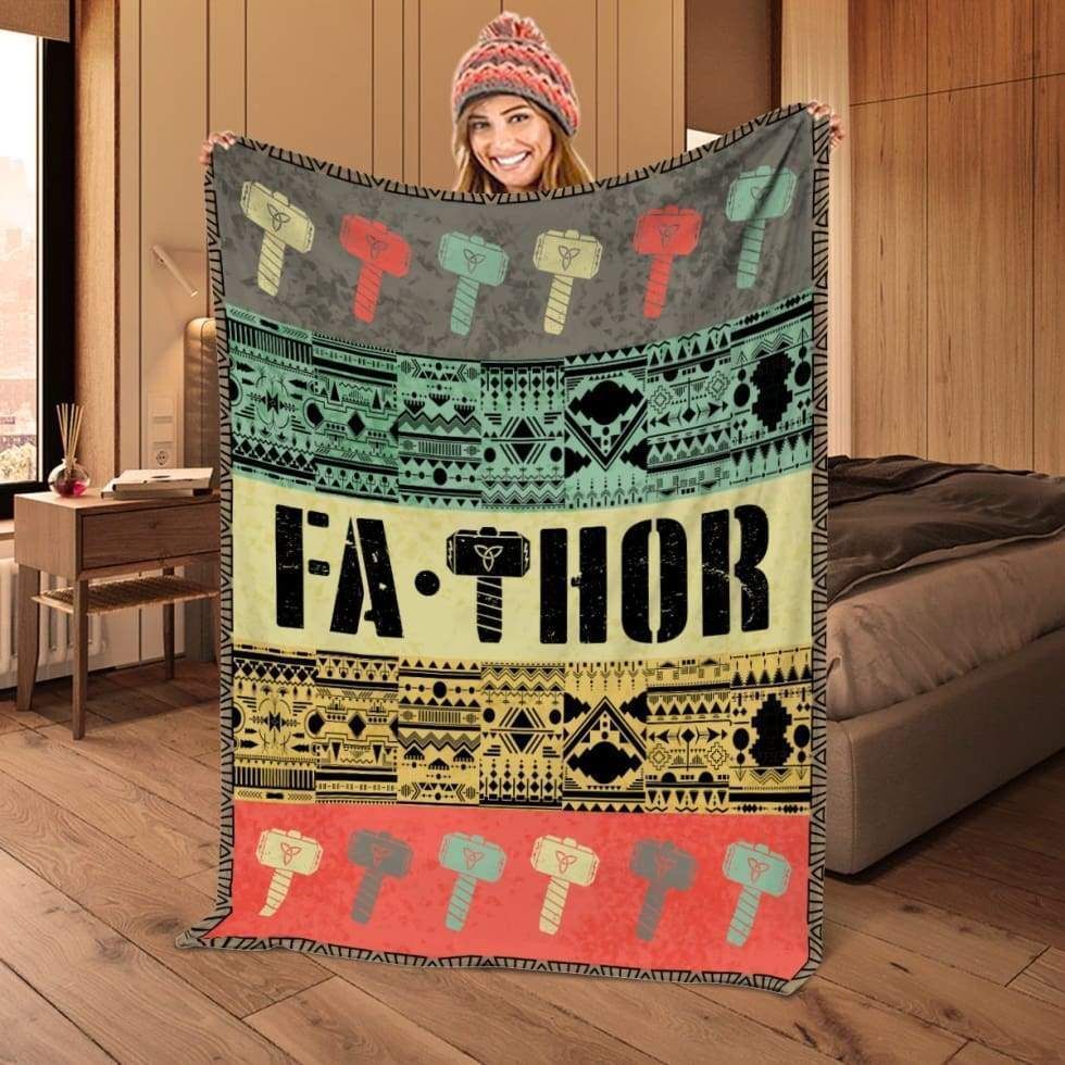 Father’s Day Gift For Dad Fathor Funny Design Fleece Blanket