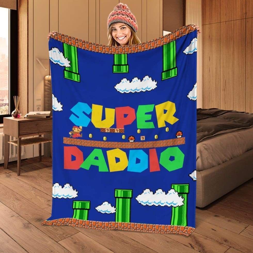 Father’s Day Gift Super Daddio Fleece Blanket
