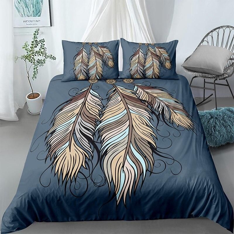 Feather Air Force Blue Bedding Set