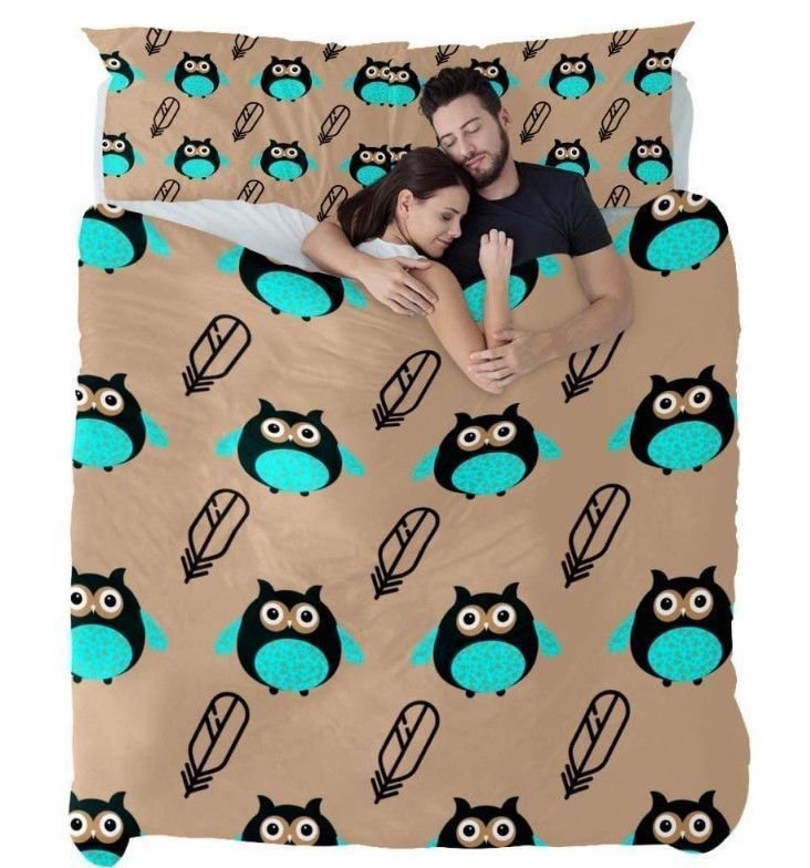 Feather Owl Bedding Set