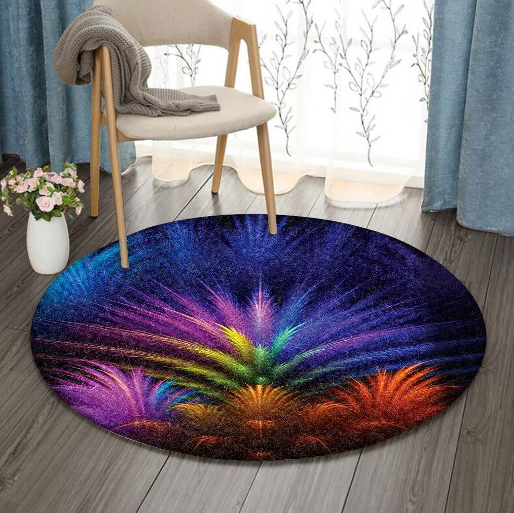 Feather Round Carpet