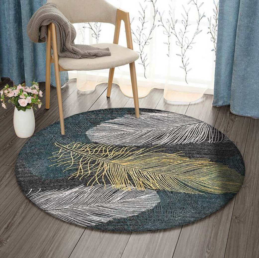 Feathers Round Carpet