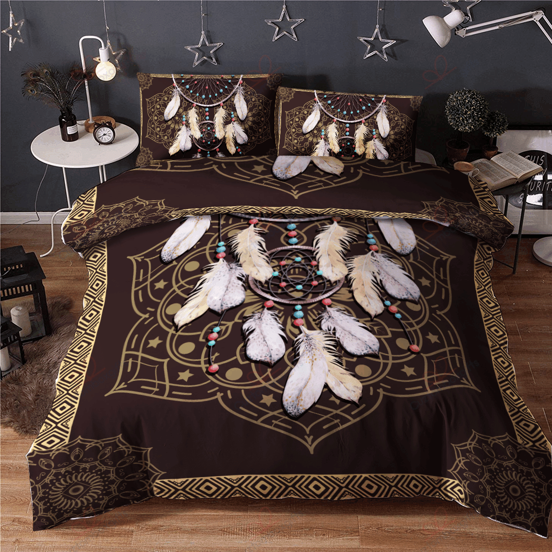 Feathers Native American Culture And Dreamcatcher Bedding Set