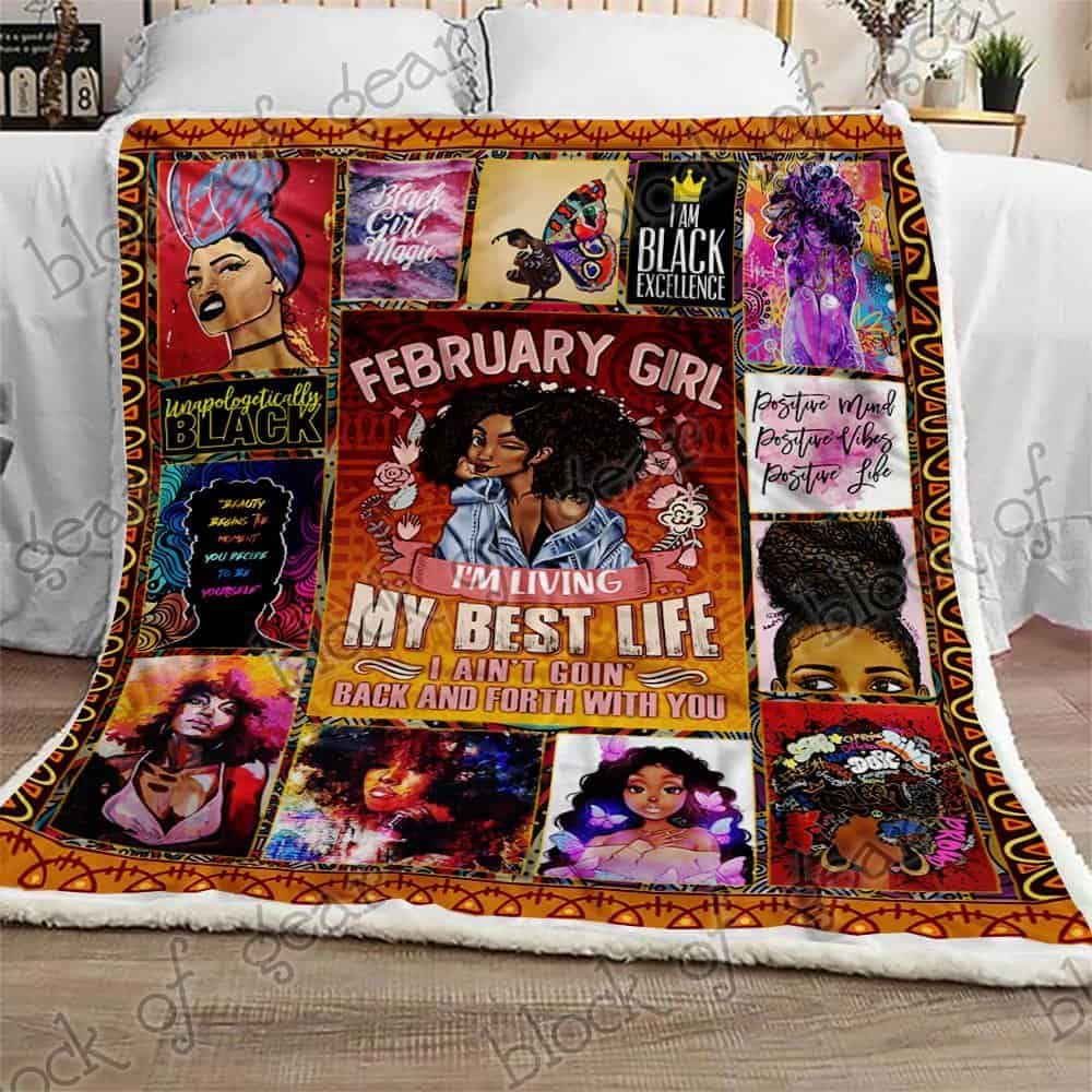 February Girl Fleece Blanket