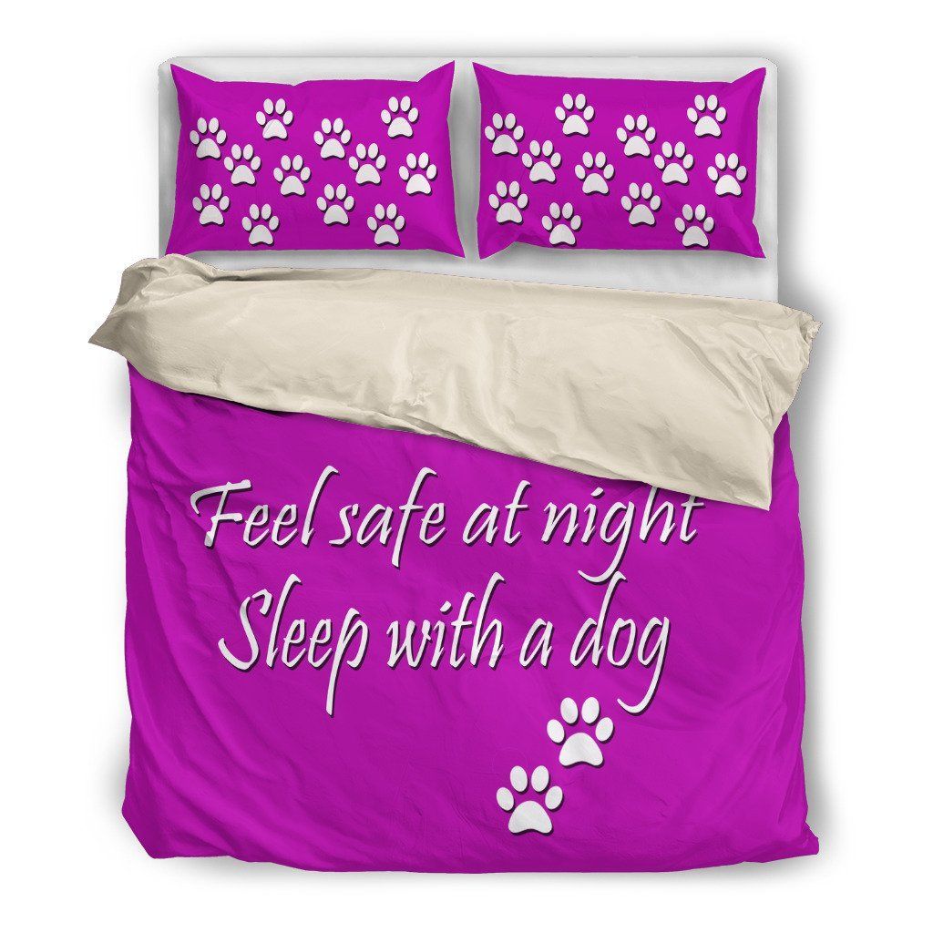 Feel Safe At Night Sleep With A Dog Themed Bedding Set