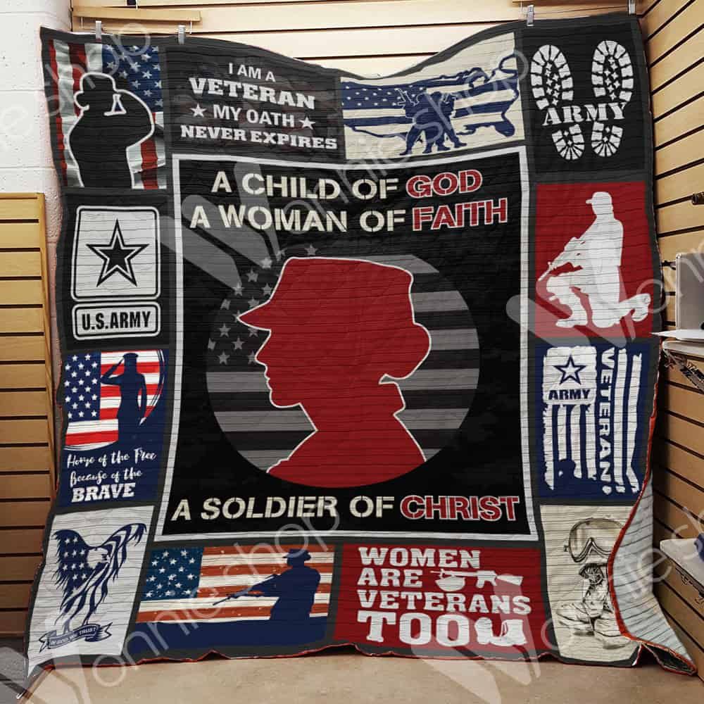 Female Veteran CL15100184MDQ Quilt Blanket