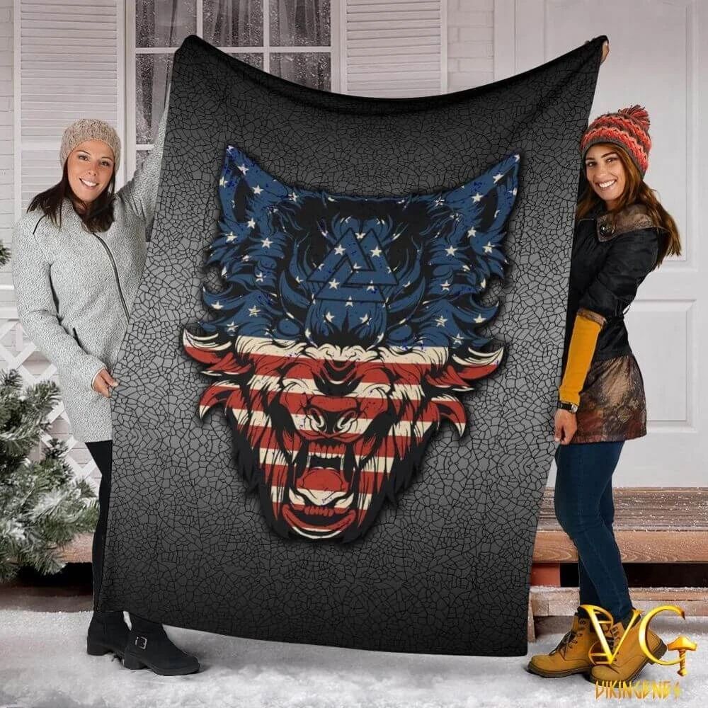 Fenrir The Wolf Sherpa Fleece Blanket