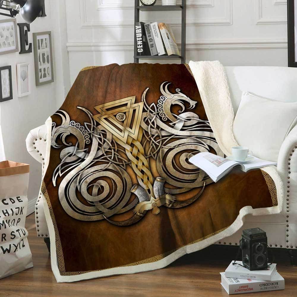 Fenrir Viking Sherpa Fleece Blanket