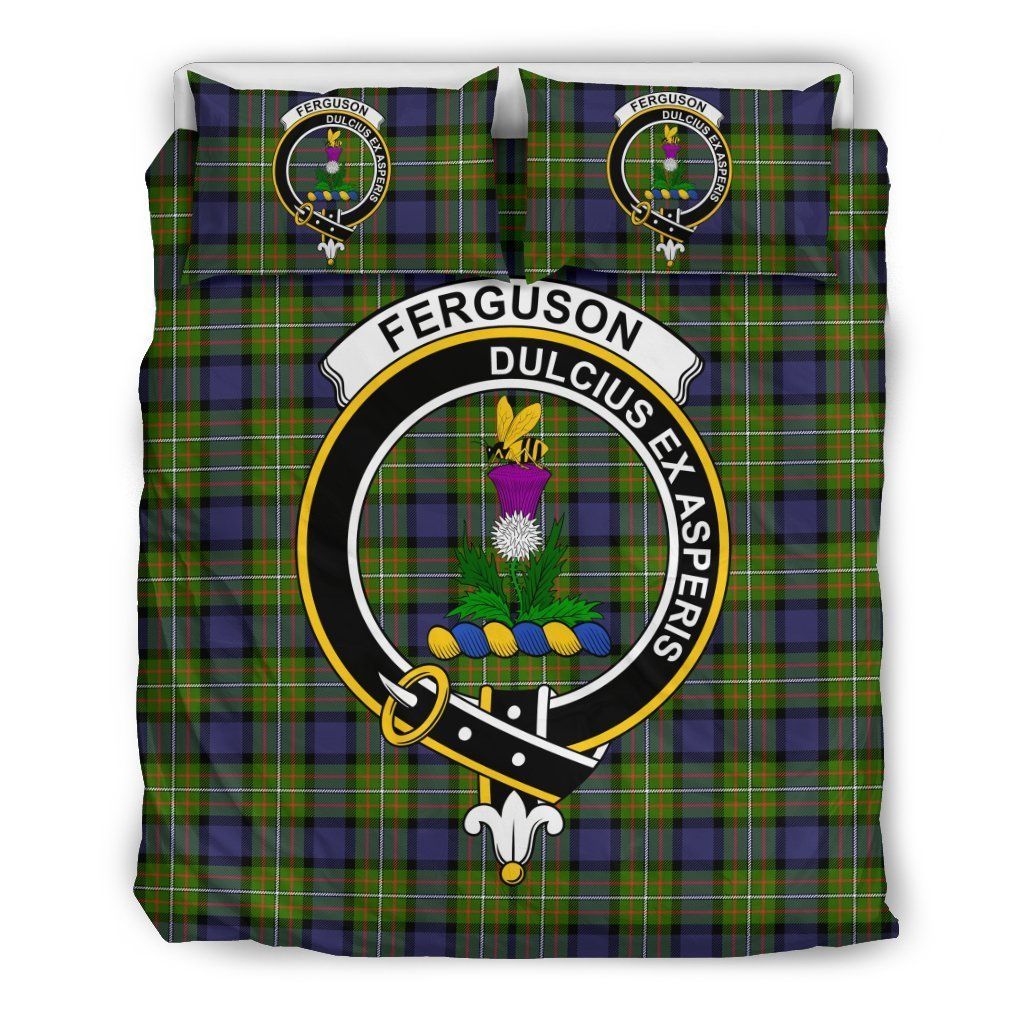 Fergusson Clan Badge Tartan Bedding Set