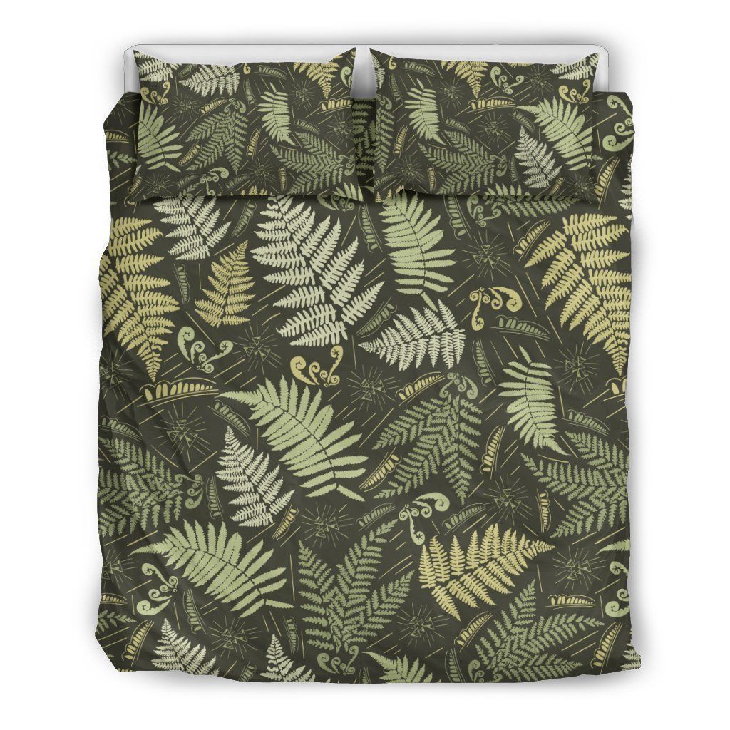 Fern Leave Green Print Pattern Bedding Set