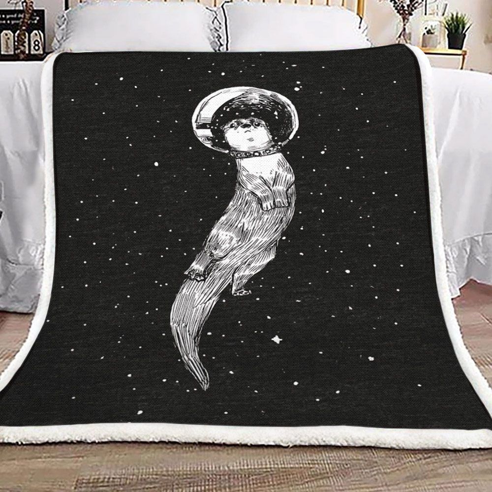 Ferret Black Sherpa Fleece Blanket